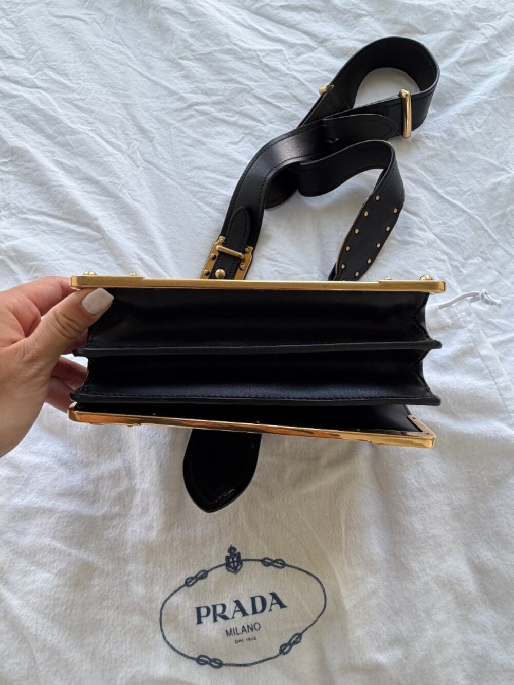 Prada Cahier Bag Black - Picture 3 of 6